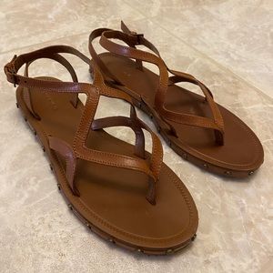 Mango Brown Strappy Sandals